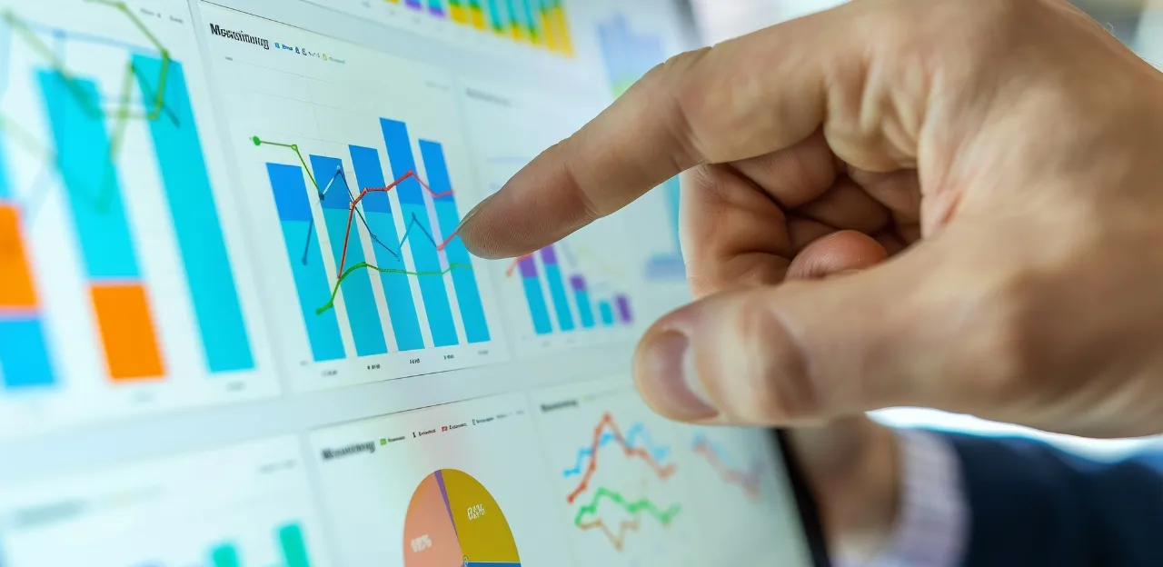 A screenshot of a dynamic Power BI dashboard showing sales and marketing KPIs.